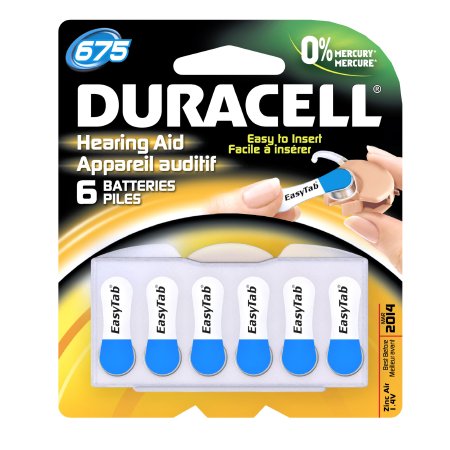 Picture of Zinc-Air Battery Duracell® 675 Cell 1.4V Disposable 6 PackDA675B6ZM10