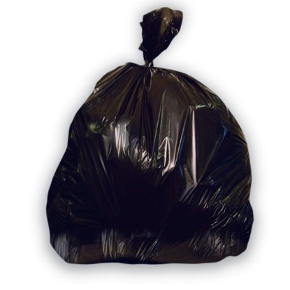 Picture of Trash Bag Heritage 12 to 16 gal. Black LLDPE 0.50 Mil. 24 X 32 Inch Star Seal Bottom Flat PackHERH4832MK