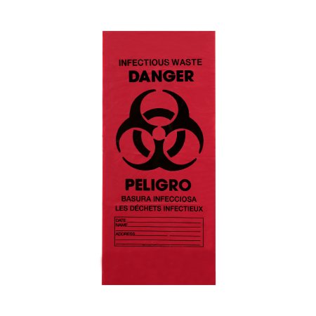 Picture of Biohazard Waste Bag Medegen Medical Products 30 - 32 gal. Red Bag HDPE 30-1/2 X 43 InchRS304314RH