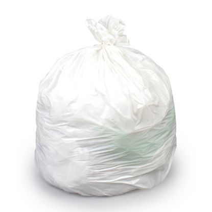Picture of Trash Bag Tuff 60 gal. White LLDPE 0.75 Mil. 38 X 58 Inch X-Seal Bottom Flat PackXPW58X