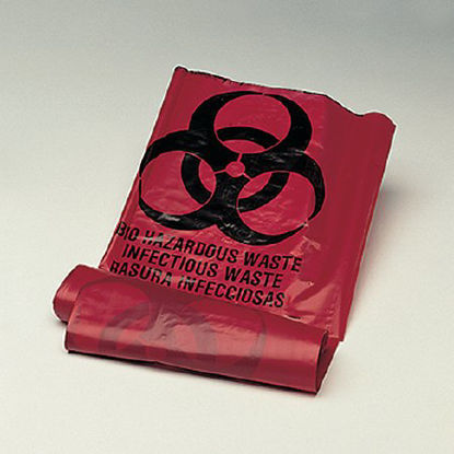 Picture of Biohazard Waste Bag Unimed - Midwest 1 gal. Red Bag 10-3/4 X 13-3/4 Inch01EB086000