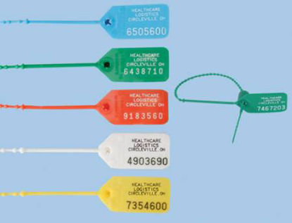 Picture of Pull-Tight Seal Health Care Logistics Numbered Yellow Polypropylene 9 Inch7813