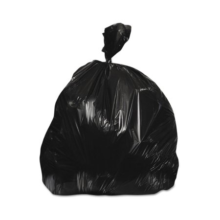 Picture of Trash Bag Heritage 8 to 10 gal. Black LLDPE 0.35 Mil. 23 X 24 Inch Performance Bottom Seal Flat PackHERH4823RK
