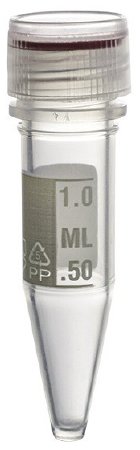 Picture of Micrewtube® Microcentrifuge Tube Conical Bottom Plain 13 X 46.3 mm 1.5 mL Without Color Coding Screw Cap Polypropylene TubeT334-5SPR