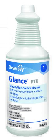 Picture of Diversey™ Glance® Glass / Surface Cleaner Ammoniated Liquid 32 oz. Bottle Ammonia Scent NonSterileDVO04705