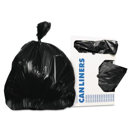 Picture of Trash Bag Heritage 12 to 16 gal. Black LLDPE 0.35 Mil. 24 X 32 Inch Star Seal Bottom Flat PackHERD4832RK