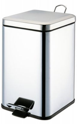 Picture of Trash Can Grafco® 32 Quart Square Silver Stainless Steel Step On8360