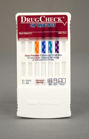 Picture of Drugs of Abuse Test DrugCheck® Dip Drug Test 4-Drug Panel AMP, COC, OPI, THC Urine Sample 25 Tests30400