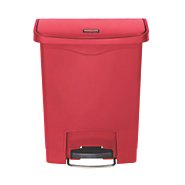Picture of Trash Can Rubbermaid® Slim Jim® 8 gal. Rectangular Red Plastic Step On1883564