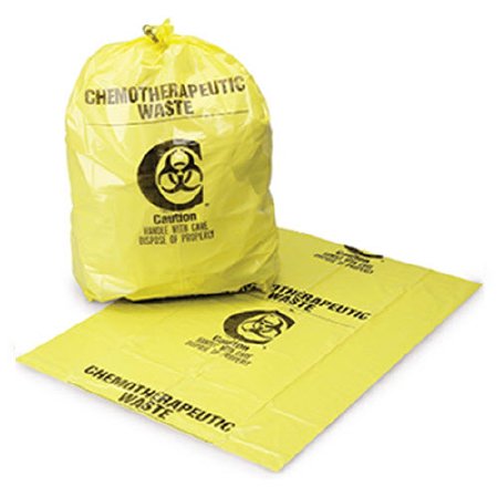 Picture of Chemo Waste Bag Medegen Medical Products 12 - 16 gal. Yellow Bag Polyethylene 25 X 34 Inch9233