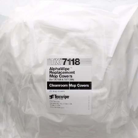 Picture of Cleanroom Mop Pad Kit Texwipe® AlphaMop™ White Polyester DisposableTX7118F