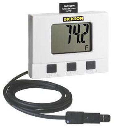 Picture of Datalogging Thermometer / Hygrometer Dickson Fahrenheit / Celsius -40° to +185°F (-40° to +85°C) Remote Probe Battery Operated15-174-120