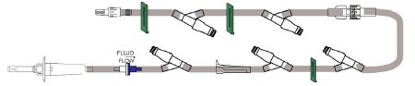 Picture of Primary Administration Set Bravo 24® 15 Drops / mL Drip Rate 14 Inch Tubing 5 PortsB9900-538