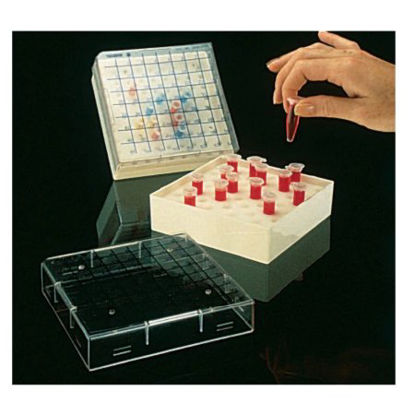 Picture of Cryo Storage Box Nalgene™ 52 X 133 X 133 mm White Polycarbonate 81 Tube Capacity5055-5002