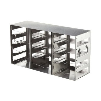 Picture of Cryo Storage Box Freezer Rack Nalgene™ 5-5/8 X 8-7/8 X 17-1/2 Inch Metallic Stainless Steel 12 Shelf Capacity5038-4322