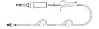 Picture of Primary Administration Set AmSafe® 10 Drops / mL Drip Rate 96 Inch Tubing 2 Ports109602