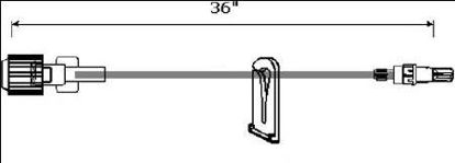 Picture of Extension Set 36 Inch Tubing 0.37 mL Priming Volume DEHP-FreeB1045