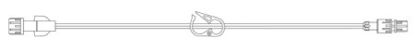 Picture of Extension Set 7.5 Inch Tubing Without Port 0.4 mL Priming Volume DEHP-FreeME5301