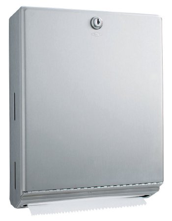 Picture of Paper Towel Dispenser Bobrick Satin Finish Stainless Steel Manual Pull 400 C-Fold / 525 Multi-fold Surface MountBOB262
