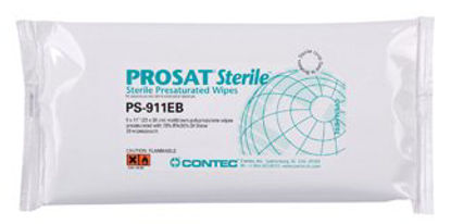 Picture of PROSAT® Sterile™ Surface Disinfectant Cleaner Premoistened Cleanroom Wipe 30 Count Soft Pack Disposable Alcohol Scent Sterile18999474