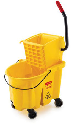 Picture of Mop Bucket with Wringer Rubbermaid® 26 Quart YellowFG748000YEL