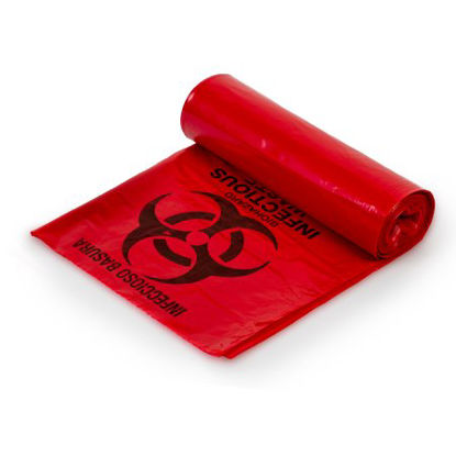 Picture of Infectious Waste Bag Colonial Bag 40 - 45 gal. Red Bag LLDPE 40 X 46 InchPXR46