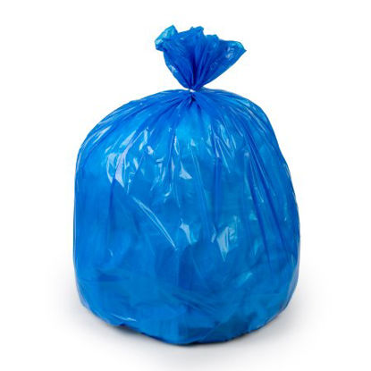 Picture of Trash Bag 15 gal. Blue LLDPE 0.80 Mil. 24 X 32 Inch X-Seal Bottom Coreless RollCCB15GAL