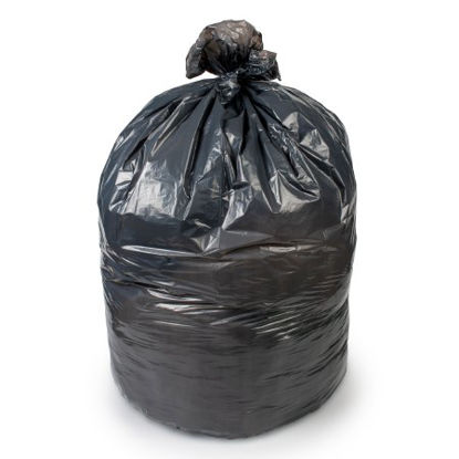 Picture of Trash Bag Colonial Bag 15 gal. Black LLDPE 0.60 Mil. 24 X 32 Inch X-Seal Bottom Flat PackCXB32H