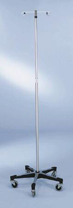 Picture of IV Stand Floor Stand Blickman Built™ 2-Hook Five 3 Inch Sivel Casters0537792000