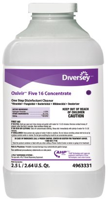 Picture of Diversey™ Oxivir® Five 16 Surface Disinfectant Cleaner Peroxide Based Liquid Concentrate 2.5 Liter Bottle Scented NonSterileDVS4963331