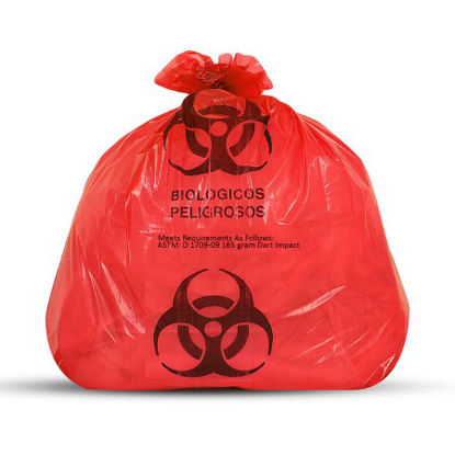 Picture of Biohazard Waste Bag Medegen Medical Products 7 - 10 gal. Red Bag Polyethylene 23 X 23 Inch116