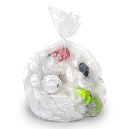 Picture of Trash Bag PXC Series 60 gal. Clear LLDPE 1.80 Mil. 38 X 58 Inch X-Seal Bottom Flat PackPXC58XXH