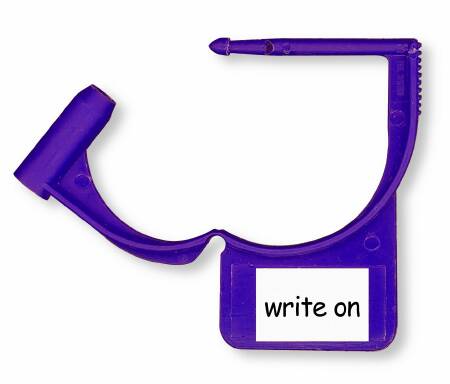Picture of Tamper Evident Locking Tag Colortrack™ Snap-Lock Purple Plastic251008BBG