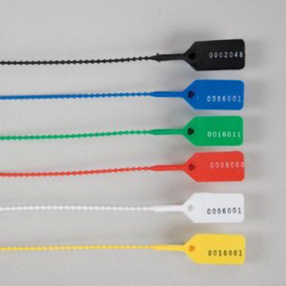 Picture of Easy Pull-Tight Seal Health Care Logistics Consecutively Numbered Blue Polypropylene 8-7/8 Inch18319B