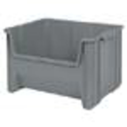 Picture of Storage Bin Stak-N-Store Gray Industrial Grade Polymers 12-1/2 X 16-1/2 X 17-1/2 Inch13018GREY