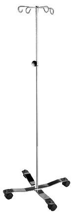 Picture of IV Stand Floor Stand Blickman Built™ 4-Hook Five 3 Inch Sivel Casters0537792400