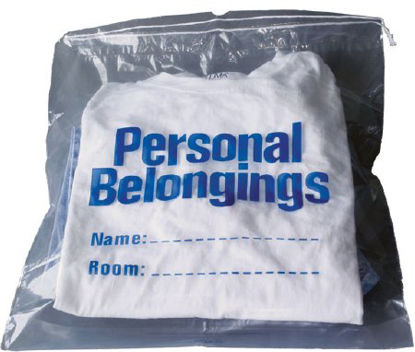 Picture of Patient Belongings Bag 17 X 20 Inch Drawstring Closure ClearDSPB1