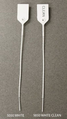 Picture of Tamper Evident Seal Pull-Tight Loks UnNumbered White Plastic 9 Inch5030 WT