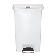 Picture of Trash Can Rubbermaid® Slim Jim® 13 gal. Rectangular White Plastic Step On1883557