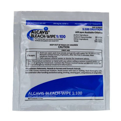 Picture of Alcavis® Surface Disinfectant Cleaner Premoistened Wipe 100 Count Individual Packet Disposable Scented NonSterile09031-100