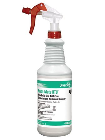 Picture of Diversey™ Bath Mate™ RTU Surface Disinfectant Cleaner Nonacidic Liquid 32 oz. Bottle Fresh Scent NonSterileDVO5516217