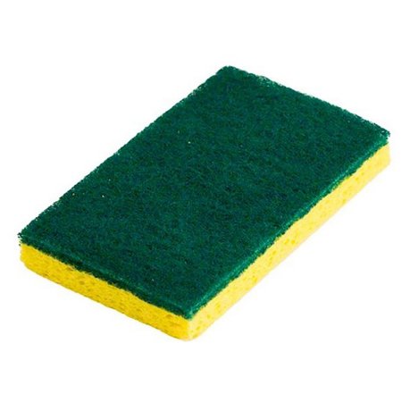 Picture of Scouring Sponge / Pad Performance Plus Medium Duty Yellow / Green NonSterile Cellulose 3-1/4 X 6-1/4 Inch ReusablePGRE74