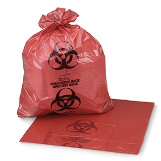 Picture of Biohazard Waste Bag Medegen Medical Products 44 gal. Red Bag Polyethylene 38 X 45 InchF169