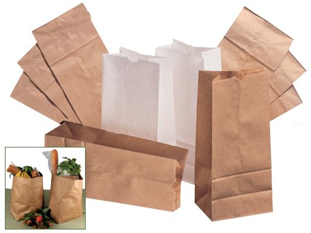 Picture of Grocery Bag General White Paper #12BAGGW12500