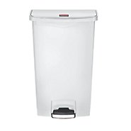Picture of Trash Can Rubbermaid® Slim Jim® 18 gal. Rectangular White Plastic Step On1883559