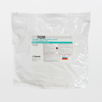 Picture of Saturated Cleanroom Flat Mop Cover / Pad Kit Texwipe® AlphaMop™ White Polyester / Foam DisposableTX7026