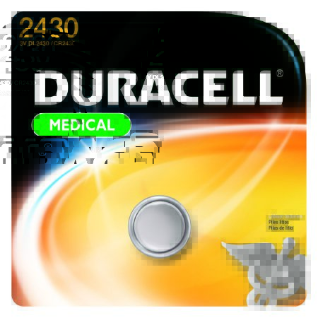 Picture of Lithium Battery Duracell® CR2430 Coin Cell 3V Disposable 1 PackDL2430BPK