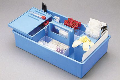 Picture of Phlebotomy Tray Midsize, 40+ Tubes, Blue, Plastic22038454