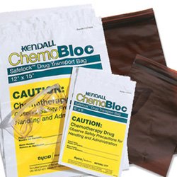 Picture of Chemo Drug Transport Bag ChemoPlus™ 12 X 15 Inch Clear / Yellow Zip ClosureCT0500