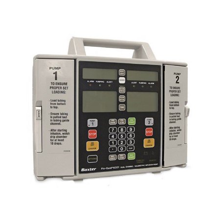 Picture of Reconditioned Volumetric Infusion Pump Flo-Gard® 6301 Battery / Cord Dual Channel 7.9 W × 5.1 D × 11.4 H Inch 11.6 lbs. 1 to 99.9 mL / Hr. Flow Rate6301R3